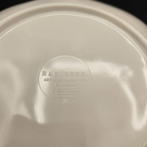 Rae Dunn PARTY & FUN Plates Red Writing - Picture 4 of 8